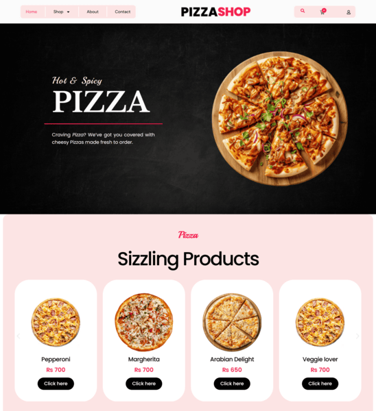 PizzaHub – Online Pizza Ordering Website